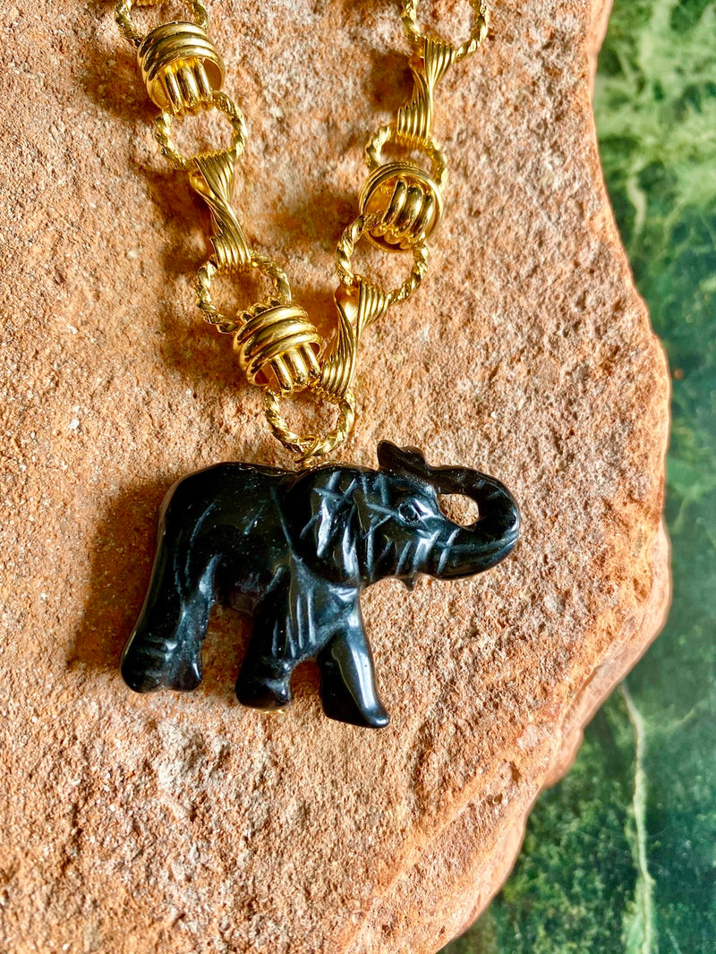 Elephant in the room long necklace
